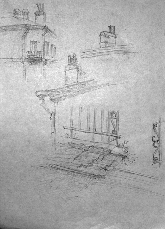 Old city pencil sketches — image 3